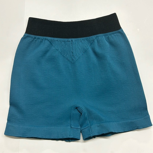 Free People Movement Happiness Runs Prajna Shorts M/L Blue NWOT - Picture 3 of 4